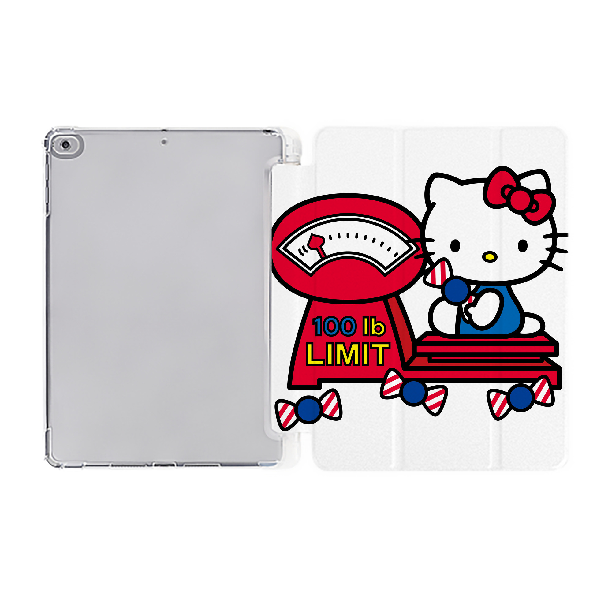 （画像用） Hello Kitty ハローキティ IPad ケース ペン収納付き 三つ折りスタンド PUレザー×シリコン 対応機種9.5/10.5/10.9インチ